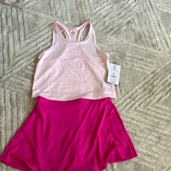 NWT Athletic Works Girls Tank Top and Skort Set, 2-Piece - Picture 1 of 2